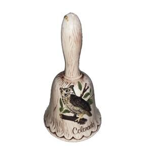 Vintage TIC USA Collectible Bell with Owl Antique Design Colorado